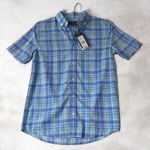 Vineyard Vines Blue and Green Plaid Shirt - NWT - Boys L